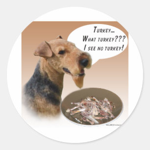 Welsh Terrier Turkiet Runt Klistermärke