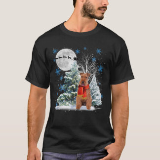Welsh Terrier under Moonlight Snö jul Pajam T Shirt