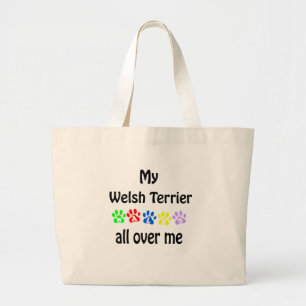 Welsh Terrier Walks Design Jumbo Tygkasse