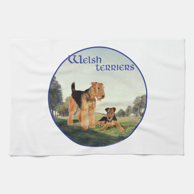 Welsh Terriers Kökshandduk (Horisontell)