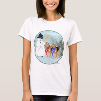Welsh Terriers med Snömannen T Shirt