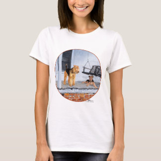 Welsh Terriers på Porch T Shirt
