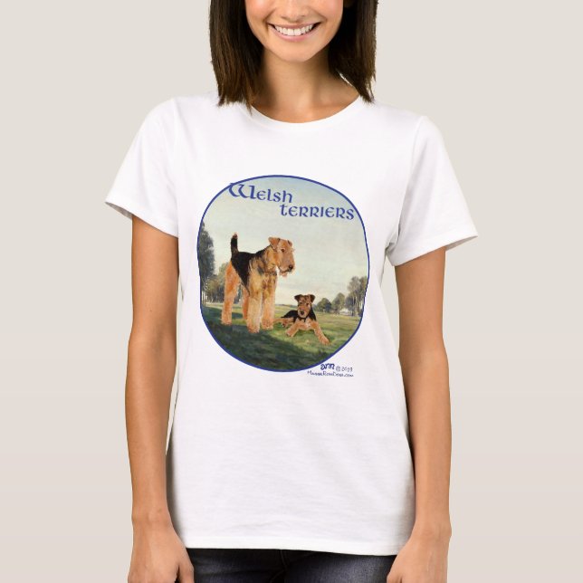 Welsh Terriers T Shirt (Framsida)