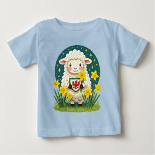 Welsh vår lamm söta St Davids Day-design T Shirt