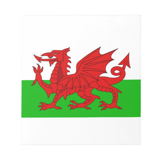 Welsh/Wales Flagga - Cymru High Quality Image Anteckningsblock (Framsida)