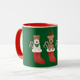 Welsh Wire Fox Terrier Hundar jul Mugg