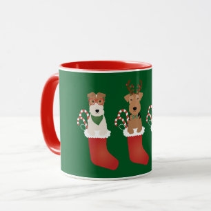 Welsh Wire Fox Terrier Hundar jul Mugg