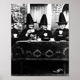 Welsh Witches - Tea Party Vintage Poster