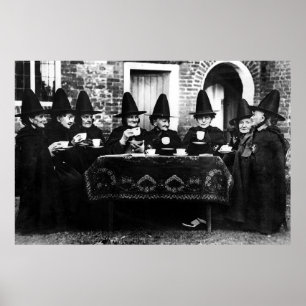 Welsh Witches with Tea Crone Teatime Poster