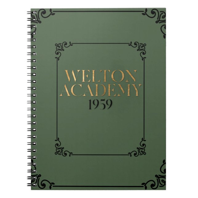 WELTON ACADEMY - MÖRK ACADEMIA PLANNER ANTECKNINGSBOK (Framsidan)
