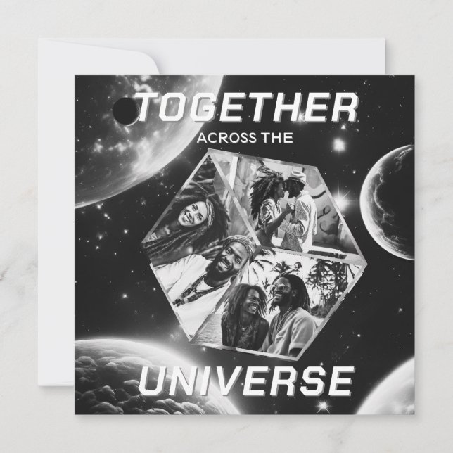 Weltraum Gruß Universum Erinnerungsfotos 3D Würfel (Framsida)