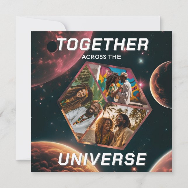 Weltraum Gruß Universum Erinnerungsfotos 3D Würfel (Framsida)