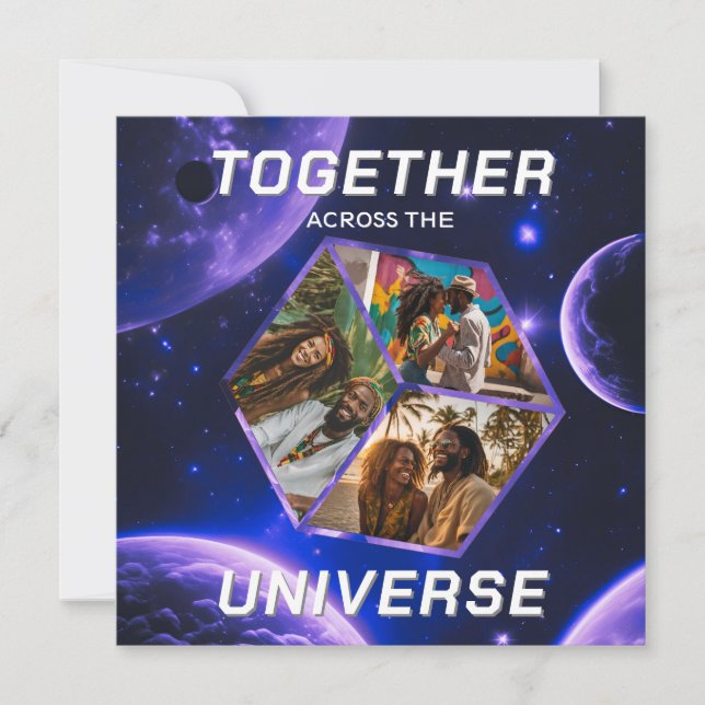 Weltraum Gruß Universum Erinnerungsfotos 3D Würfel (Framsida)