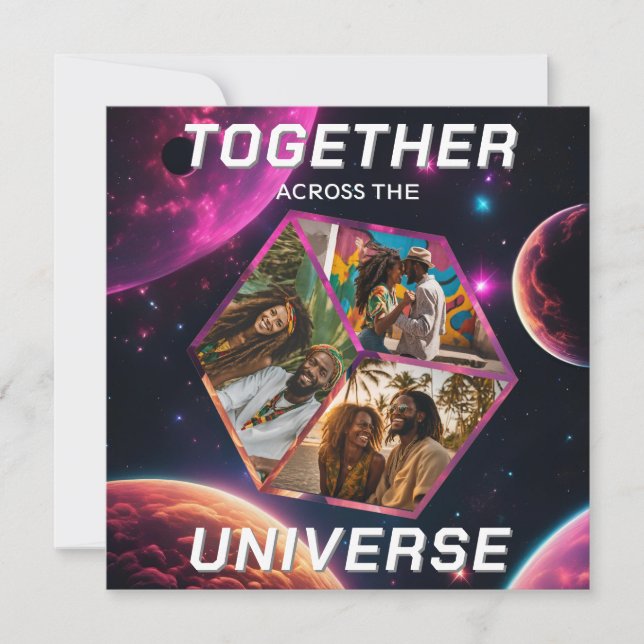 Weltraum Gruß Universum Erinnerungsfotos 3D Würfel (Framsida)