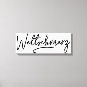 Weltschmerz, Ord, World Weariness, Tyskland Canvastryck
