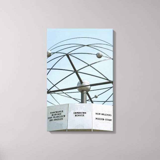 Weltzeituhr Canvastryck (Framsida)