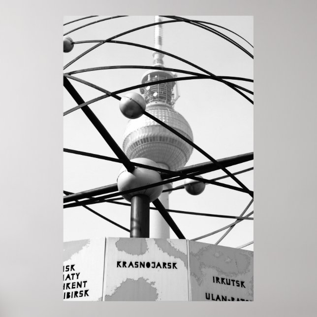 Weltzeituhr Fernsehturm Berlin No.1 Poster (Framsidan)