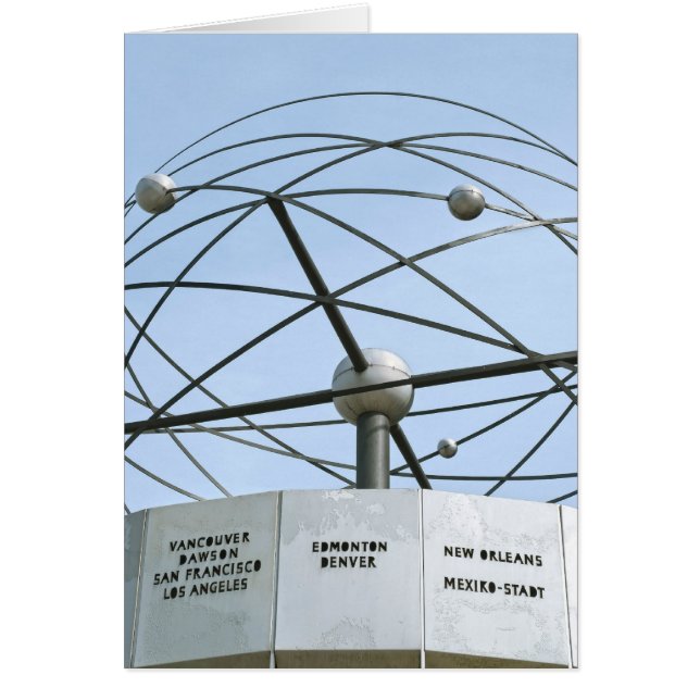 Weltzeituhr Hälsningskort (Framsidan)