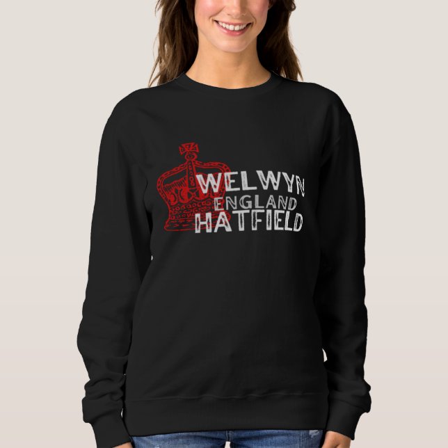 WELWYN HATFIELD England Crown Badge T Shirt (Framsida)