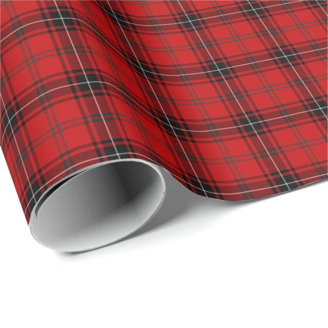 Wemyss Klan Tartan Presentpapper (Rullad Hörn)