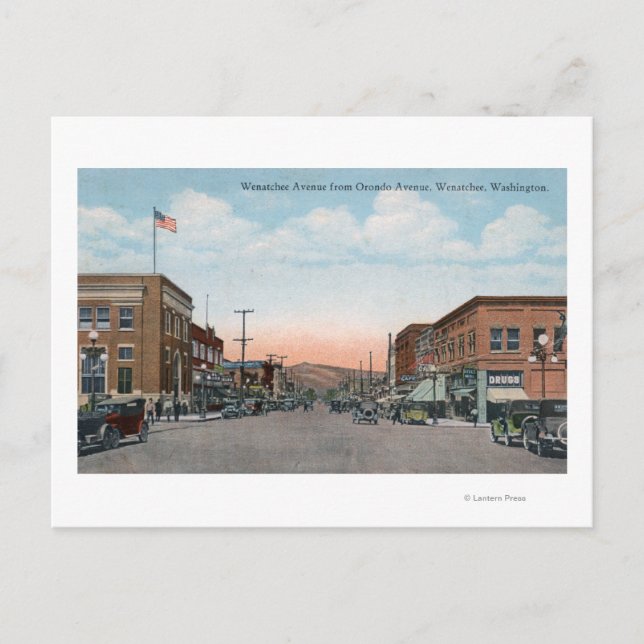 Wenatchee Ave View från Orondo Ave Vykort (Framsida)