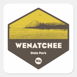 Wenatchee State Park Washington Fyrkantigt Klistermärke