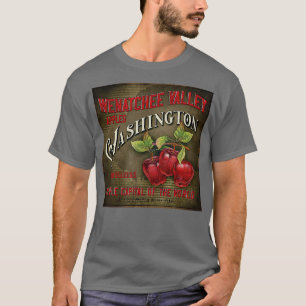 Wenatchee Washington Apple Orchard Vintage Label S T Shirt