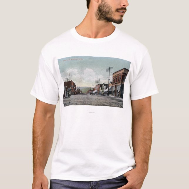 Wenatchee WashingtonView av den huvudsakliga gatan T-shirt (Framsida)