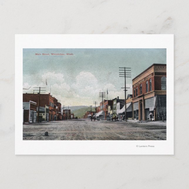 Wenatchee, WashingtonView of Main Street Vykort (Framsida)