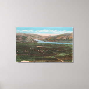 Wenatchee, WAView av dalen & Columbia River Canvastryck