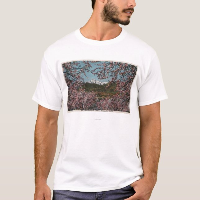 Wenatchee WAView av Mt.-Cashmere med träd Tee Shirt (Framsida)