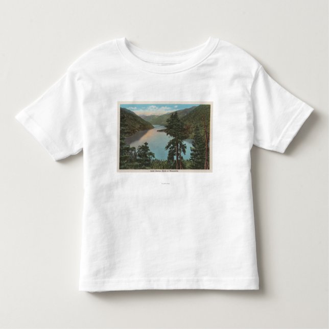 Wenatchee WAView av sjön Chelan Tee Shirt (Framsida)