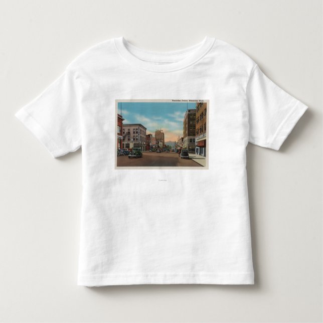 Wenatchee WAView av Wenatchee Ave. T Shirt (Framsida)