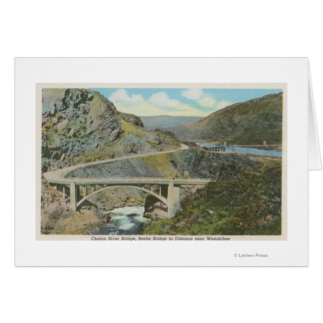 Wenatchee, WAView of the Chelan River Bridge Hälsningskort (Framsidan Horizontal)