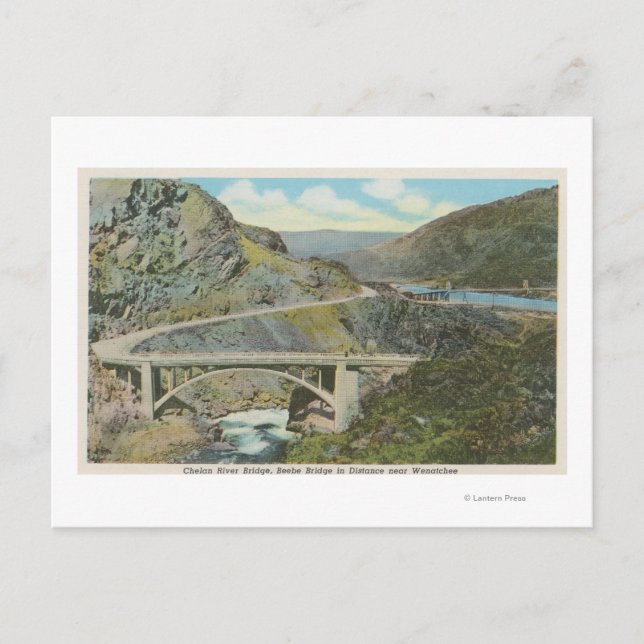 Wenatchee, WAView of the Chelan River Bridge Vykort (Framsida)