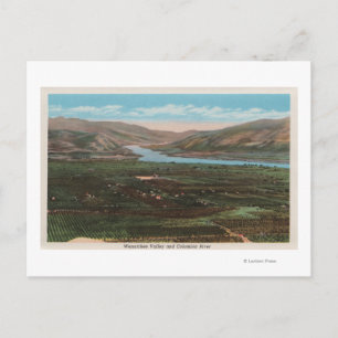 Wenatchee, WAView of Valley & Columbia River Vykort