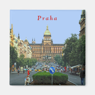 Wenceslas kvadrerar och medborgaremuseet i Prague Magnet