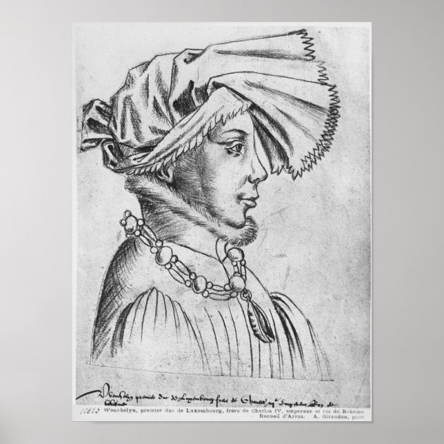 Wenceslaus I, första hertig av Luxemburg Poster (Framsidan)