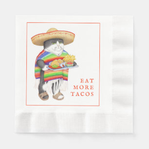 WENDELITO Ät Fler Tacos präglade lunchservett Pappersservett