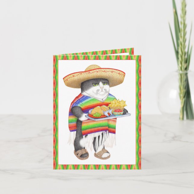 WENDELITO CAT Spain Birthday Notecard Helgkort (Framsida)