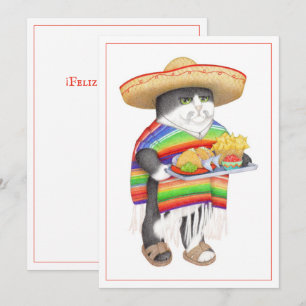 WENDELITO CAT Spansk födelsedagskort Kort