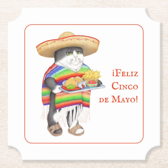 WENDELITO Cinco de Mayo Biljett Pappersunderlägg Underlägg Papper (Framsida)