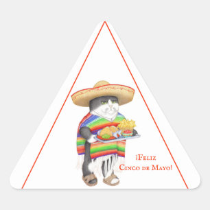 WENDELITO Cinco de Mayo Triangle Stickers Triangelformat Klistermärke