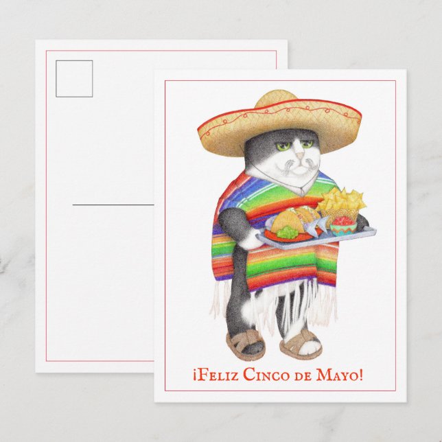 WENDELITO Cinco de Mayo vycard Helg Vykort (Fram/baksida)