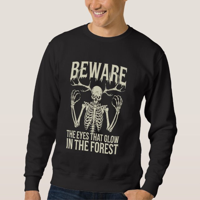 Wendigo Cryptid Monster Folklore Evil Spirit Crypt Lång Ärmad Tröja (Framsida)