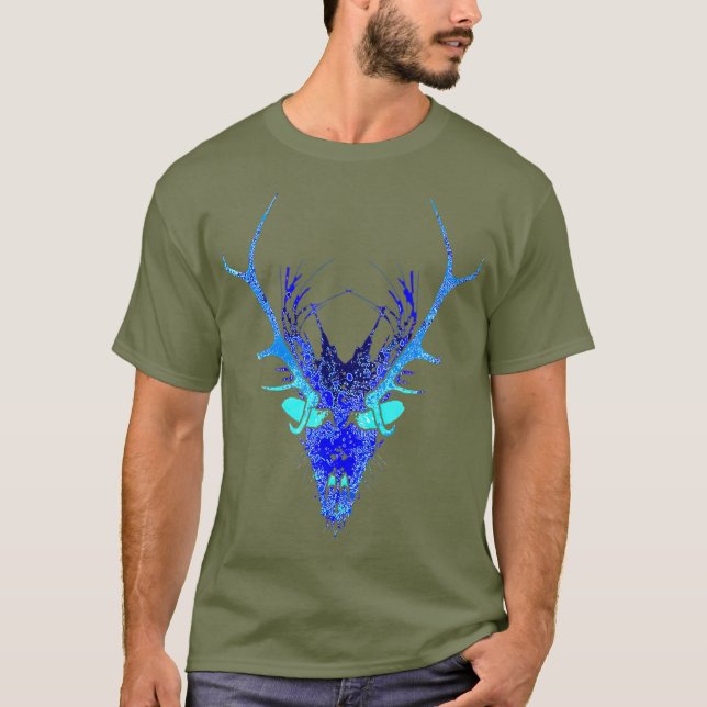 Wendigo Skinwalker Evil Monster Spirit Skull T Shirt (Framsida)