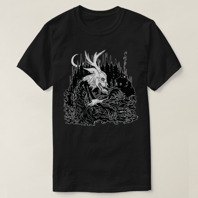 Wendigo The Cryptid Cannibal Spirit of the Horror T Shirt (Design framsida)