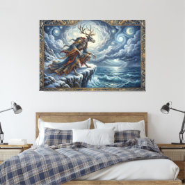 Wendigo Watch Over Starry Seas Canvastryck