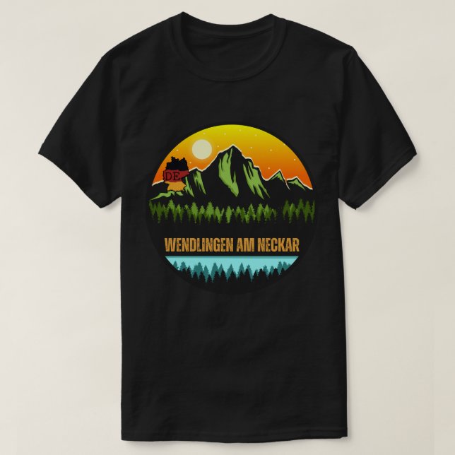 Wendlingen am Neckar, Baden-Württemberg Tyskland T Shirt (Design framsida)