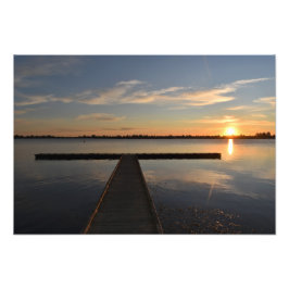 Wendouree Twilight Tranquilitet Photo Utvidgning Fototryck
